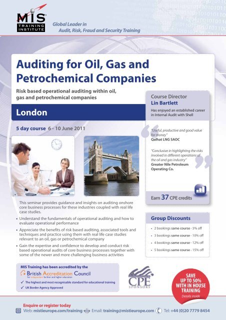 Auditing for Oil, Gas and Petrochemical Companies - MIS Training