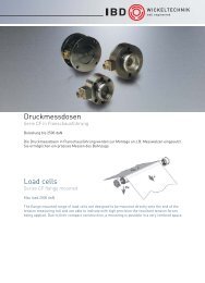 Druckmessdosen Load cells - IBD Wickeltechnik