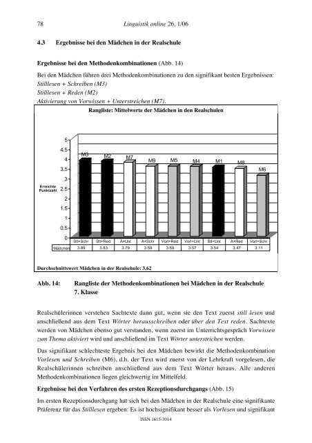 Leseleistung und Rezeptionsstrategien bei ... - Linguistik online