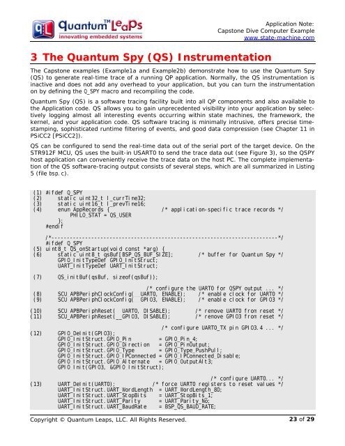 AN: Capstone Dive Computer Example - Quantum Leaps