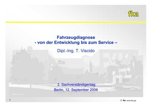 Fahrzeugdiagnose - von der Entwicklung bis zum Service - 5 ...