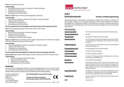 SLX812 Multifunktionsdecoder