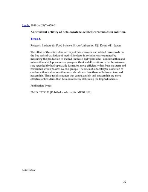 Astaxanthin Abstract Book 2013 - Cyanotech