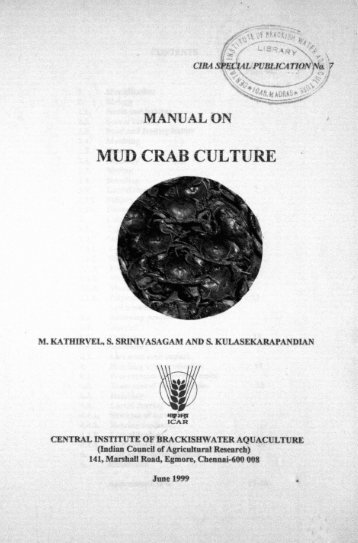 manual on mud crab culture