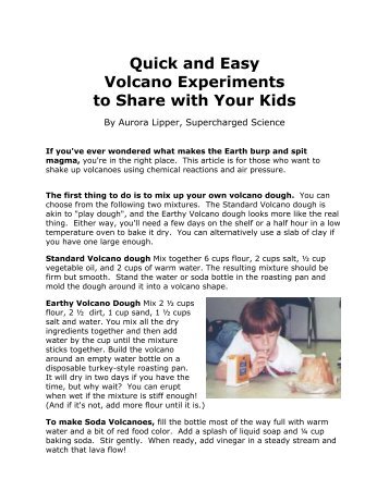 Quick and Easy Volcano Experiments to Share with Your Kids