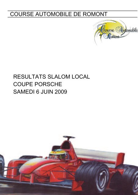 course automobile de romont resultats slalom local ... - Racedata