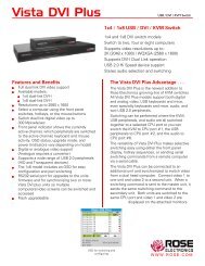 Vista DVI Plus Data Sheet - Rose Electronics