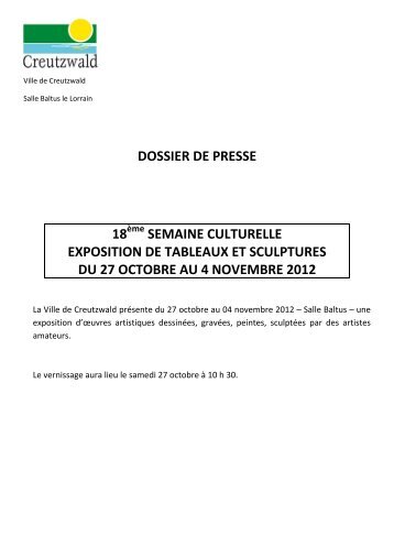 Télécharger le dossier presse (format PDF - 684 Ko) - Ville de ...