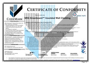 DOWNLOAD CodeMark Certificate - NRG