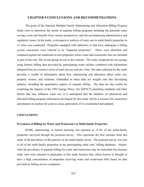 national multiple family submetering and allocation billing program ...