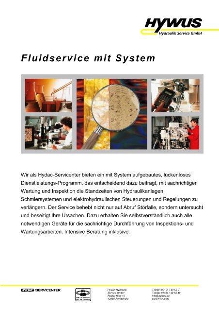 Fluidservice mit System - hywus.de