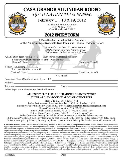 casa grande all indian rodeo - All Indian Rodeo Cowboys Association