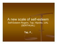 A new scale of self esteem A new scale of self-esteem - Pierre TAP