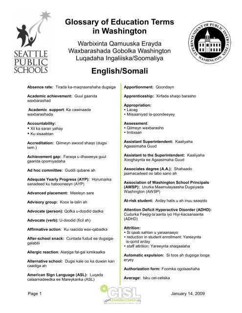 English Subject Terms