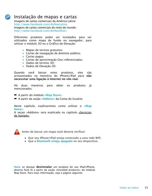 Air Navigation Pro 5.3 Manual do usuÃ¡rio - Xample