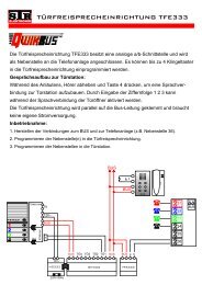 TÃ¼rfreisprecheinrichtung TFE 333 - STR-Elektronik