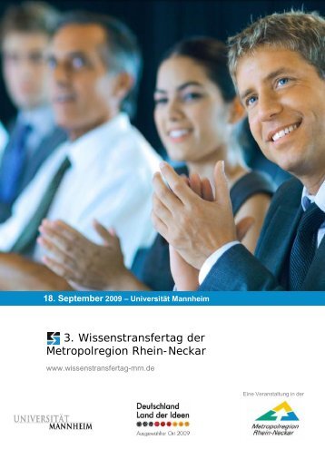 3. Wissenstransfertag der Metropolregion Rhein-Neckar - UniversitÃ¤t ...