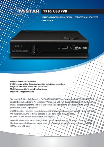 T910i USB PVR - TV STAR