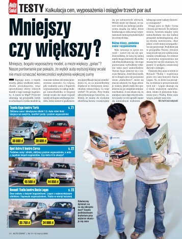 Testy. Kalkulacja cen, wyposaÅ¼enia i osiÄgÃ³w trzech ... - Opel Dixi-Car