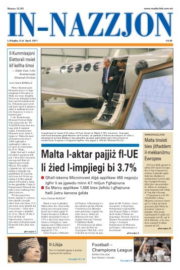 Malta l-aktar pajji] fl-UE li ]ied l-impjiegi bi 3.7% - MaltaRightNow.com