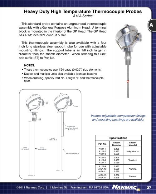 Thermocouple - NANMAC Corporation