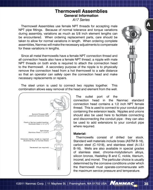 Thermocouple - NANMAC Corporation