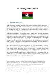 29. Country profile: Malawi - Economic Policy Research Institute [EPRI]