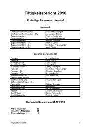 TÃ¤tigkeitsbericht 2010 - Feuerwehr Uttendorf