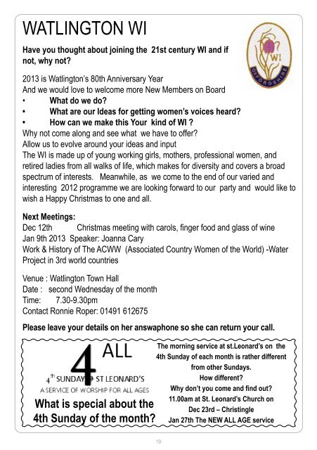 December 2012/January 2013 - Watlington Parish Council