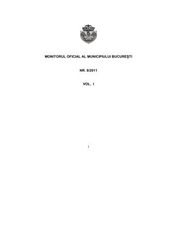 Volumul 1 - PrimÄria Municipiului BucureÅti