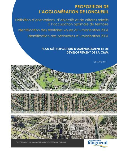 Proposition de l'agglomÃ©ration de Longueuil - PMAD