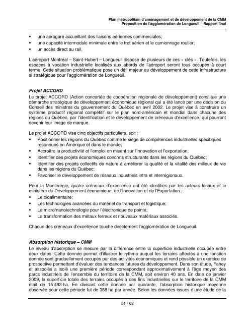 Proposition de l'agglomÃ©ration de Longueuil - PMAD