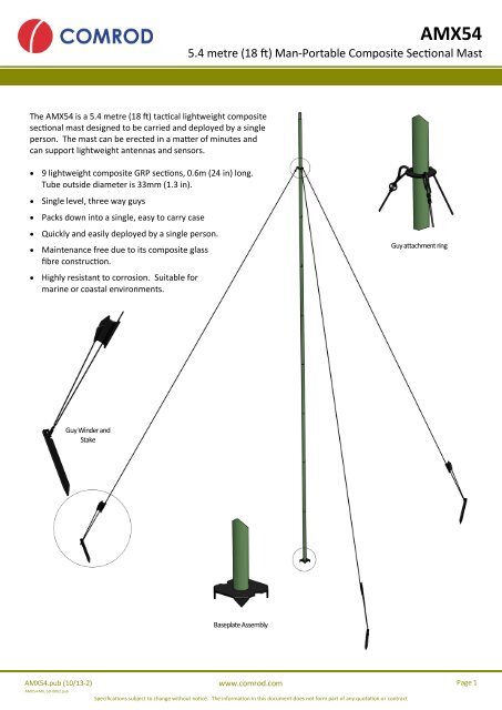 Antennepaal, 400cm tot 500cm ( 4m & 5m )
