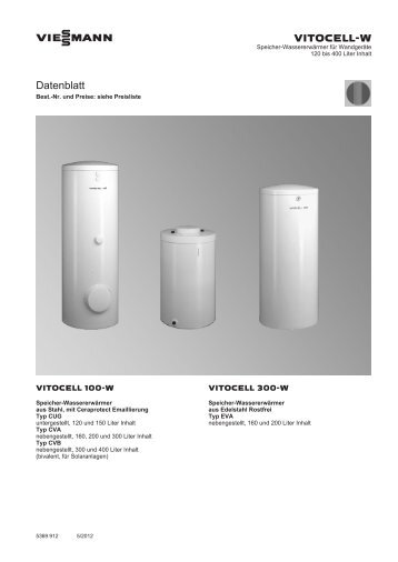 Datenblatt Vitocell 100-W - Viessmann
