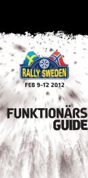 FUNKTIONÃRS GUIDE - Rally Sweden