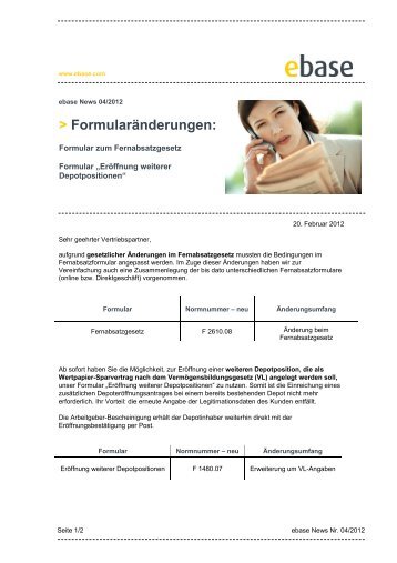 FormularÃƒÂ¤nderungen: - ADIG Fondsvertrieb GmbH