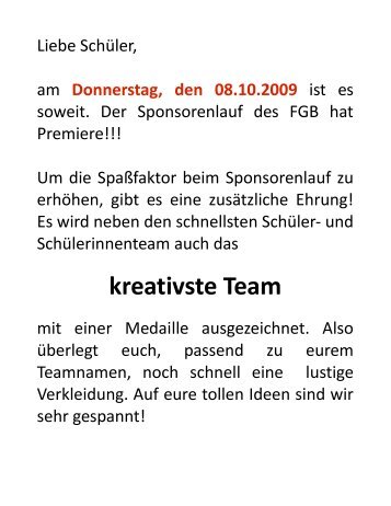 kreativste Team - Freies Gymnasium Borsdorf