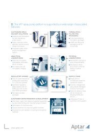 The VP7 spray pump platform is supported by a wide range ... - Aptar