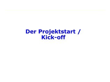 Projektstart - Kick-off Termin - Vortragsfolien.de