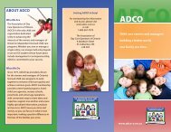 view our membership brochure - ADCO :: The Association of Day ...