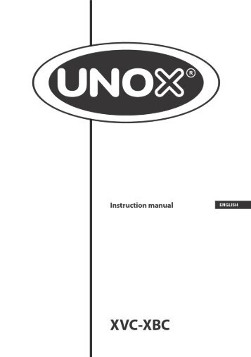 Unox user manual XVC series 5E - Teutonia