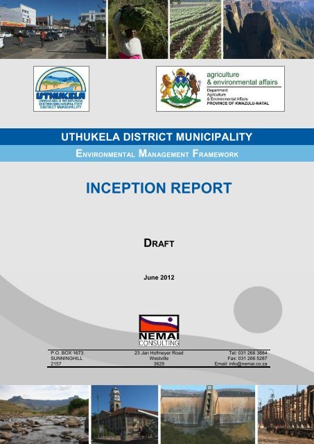 INCEPTION REPORT - Department of Agriculture and ...