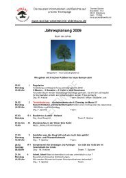 Jahresplanung 2009 - Bonsai-Arbeitskreis Oldenburg