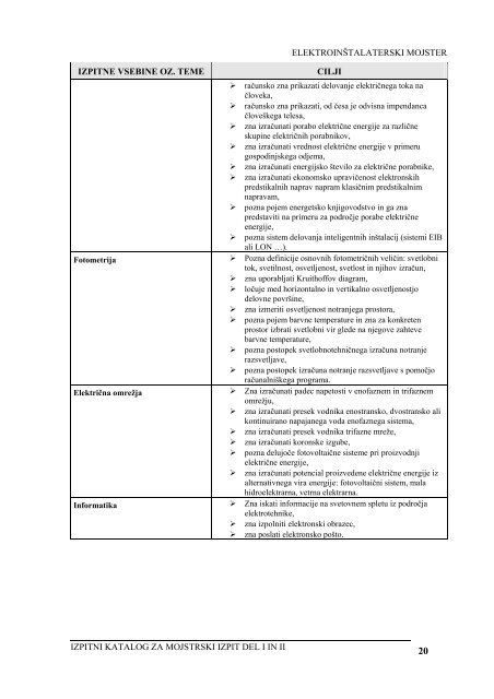 IZPITNI KATALOG ZA - OZS