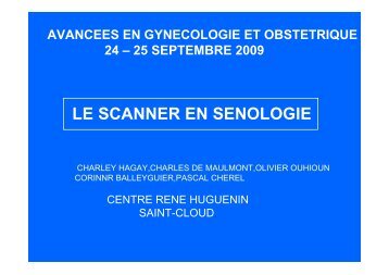 LE SCANNER EN SENOLOGIE