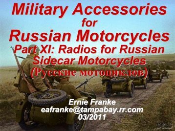 Military Accessories Russian Motorcycles - Good Karma Productions