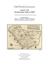 Old World Auctions - The best place on the web to buy antique maps!