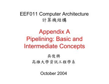 Appendix A Pipelining: Basic and Intermediate Concepts