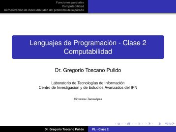 Clase 2 Computabilidad - Cinvestav-Tamaulipas