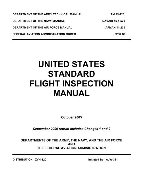 UNITED STATES STANDARD FLIGHT INSPECTION MANUAL